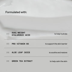 Versed cream texture close-up displaying rich, hydrating texture for moisturized skin