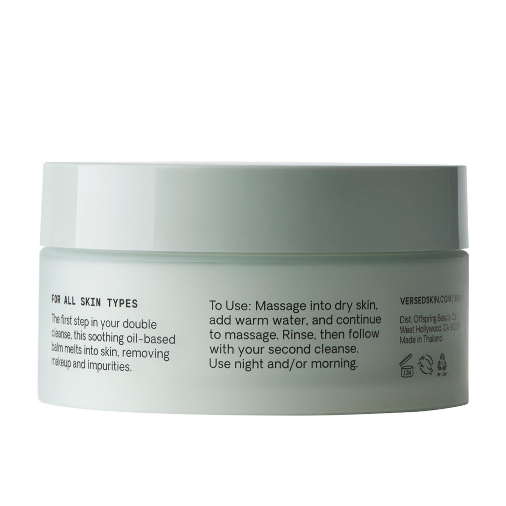 Versed Day Dissolve with avocado jojoba vitamin E bottles highlighting natural oils