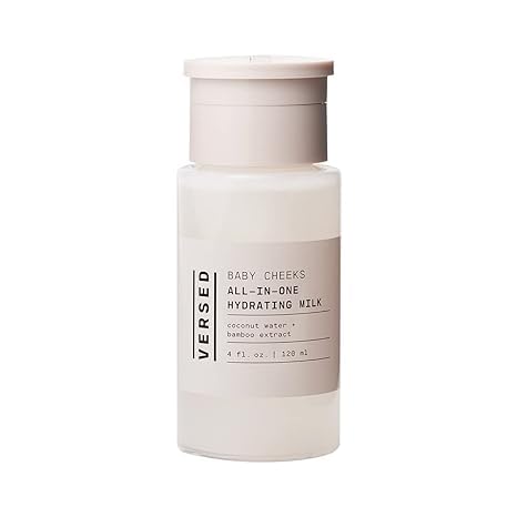Versed toner in hand being applied to skin to demonstrate gentle, hydrating use