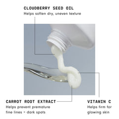 Versed cloudberry seed oil dropper highlighting antioxidant-rich ingredient benefits