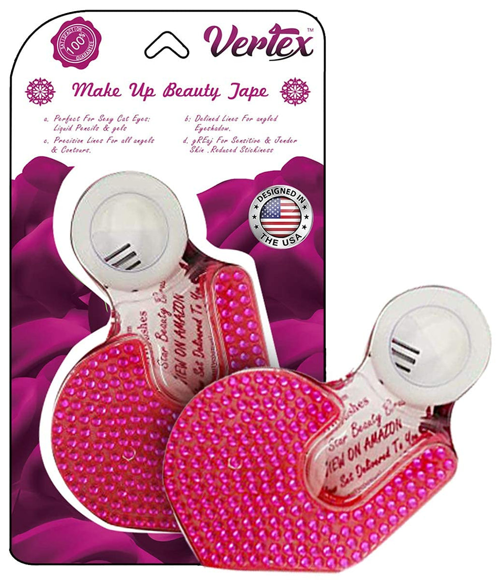 Vertex front packaging showing clear makeup tape and product benefit precision