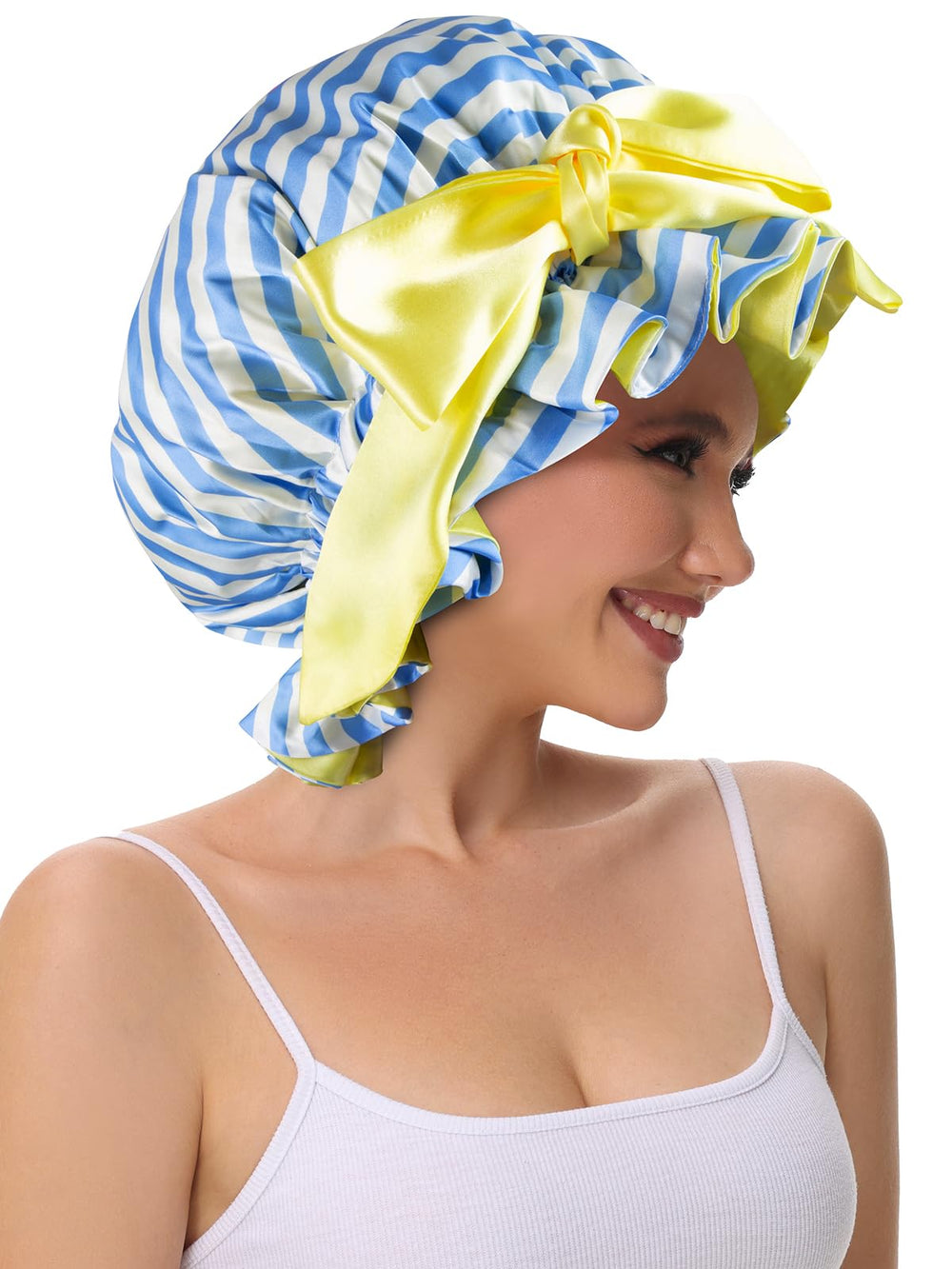 Vettres blue stripe fabric texture highlights soft smooth surface