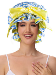 Vettres bonnet interior satin lining close-up protects hair moisture