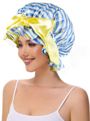 Vettres bonnet shown with braids to demonstrate roomy fit
