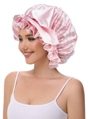Vettres bonnet in use on sleeping model showing reduced friction benefit