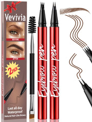 Vevivia Beauty front packaging showing dark brown pens and benefits