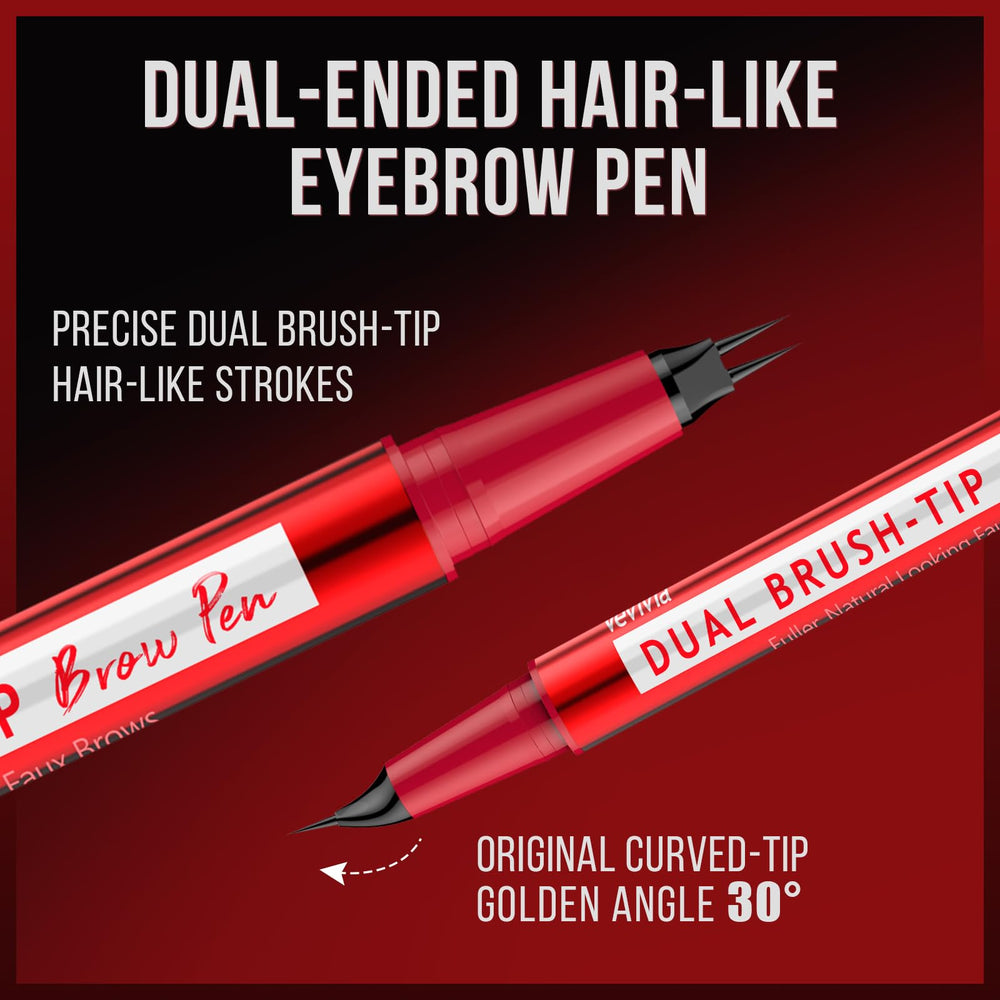 Vevivia Brow Pencil curved microblade tip close-up for fine strokes