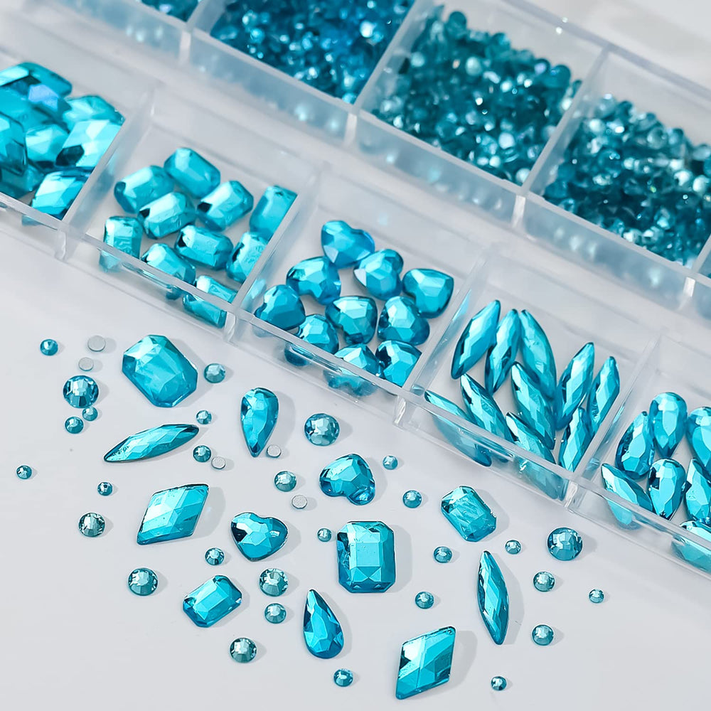 Vezocim rhinestones lined by SS4 to SS16 sizes for clear size selection