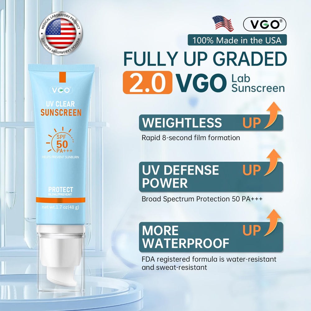 VGO texture close-up of creamy mineral lotion, fast-absorbing finish