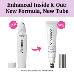 Vibriance lifestyle shot of woman in 50s using serum for refreshed, awake eyes