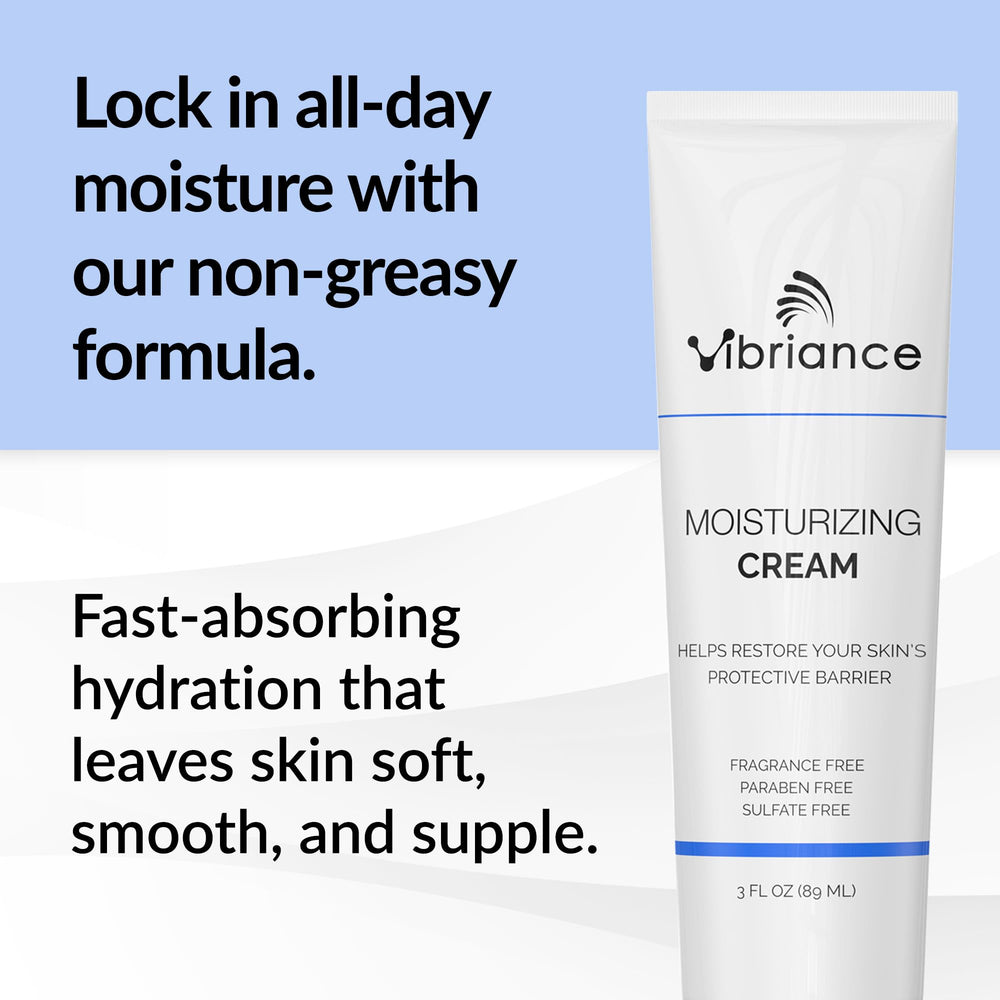 Vibriance open cream texture highlighting fast-absorbing, non-greasy finish