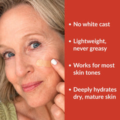 Vibriance being applied to face for lightweight protection