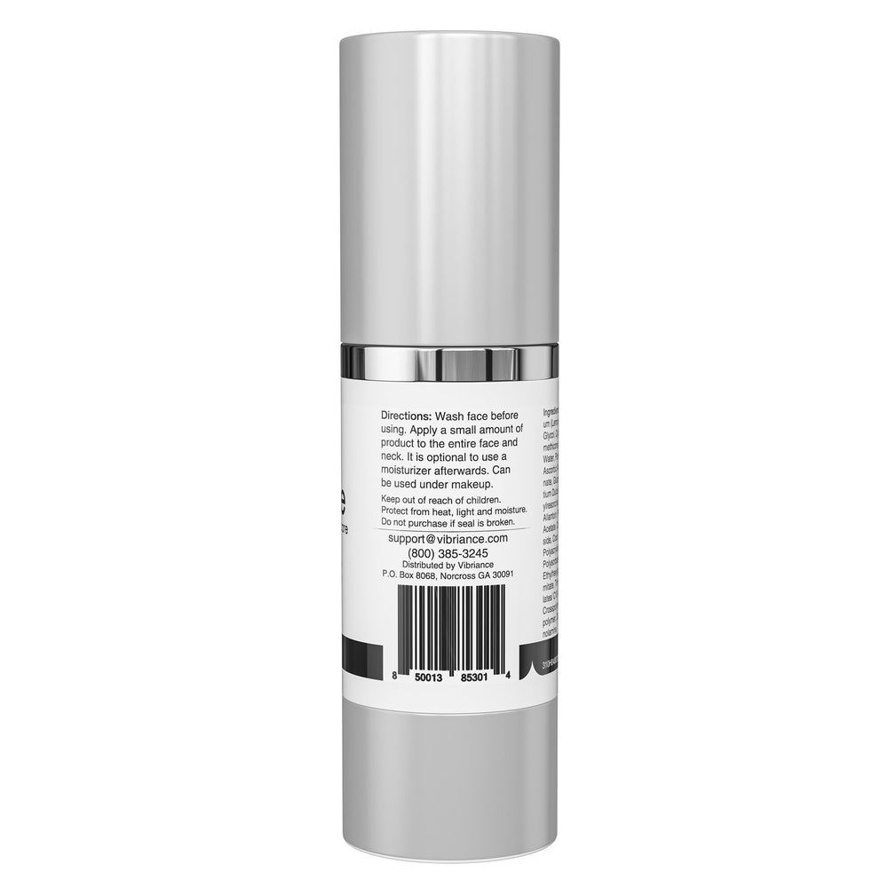 Vibriance size comparison beside coin shows compact 1 fl oz