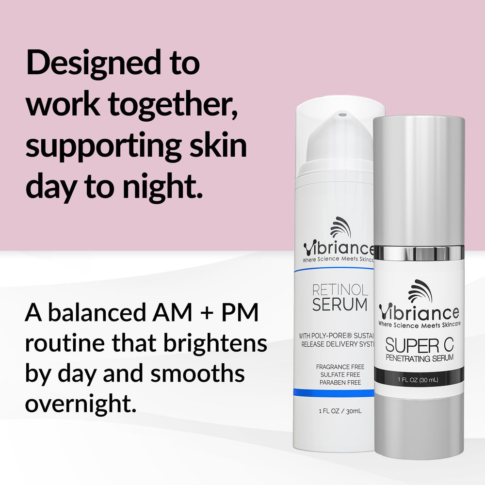 Vibriance Super C serum texture drop highlighting hydration benefit