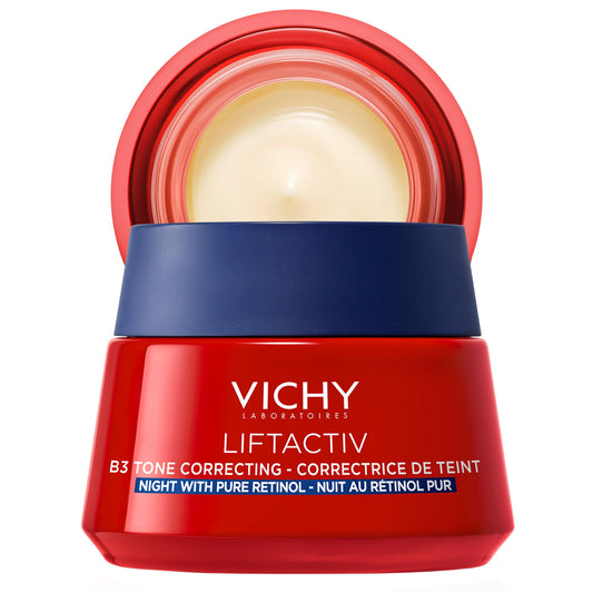 VICHY front jar of Liftactiv B3 showing product and benefit of brightening