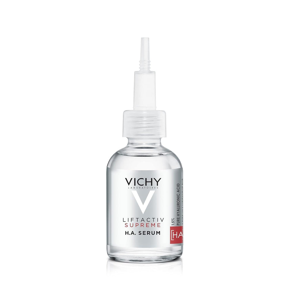 Vichy front packaging showing serum bottle and benefit of visible plumping