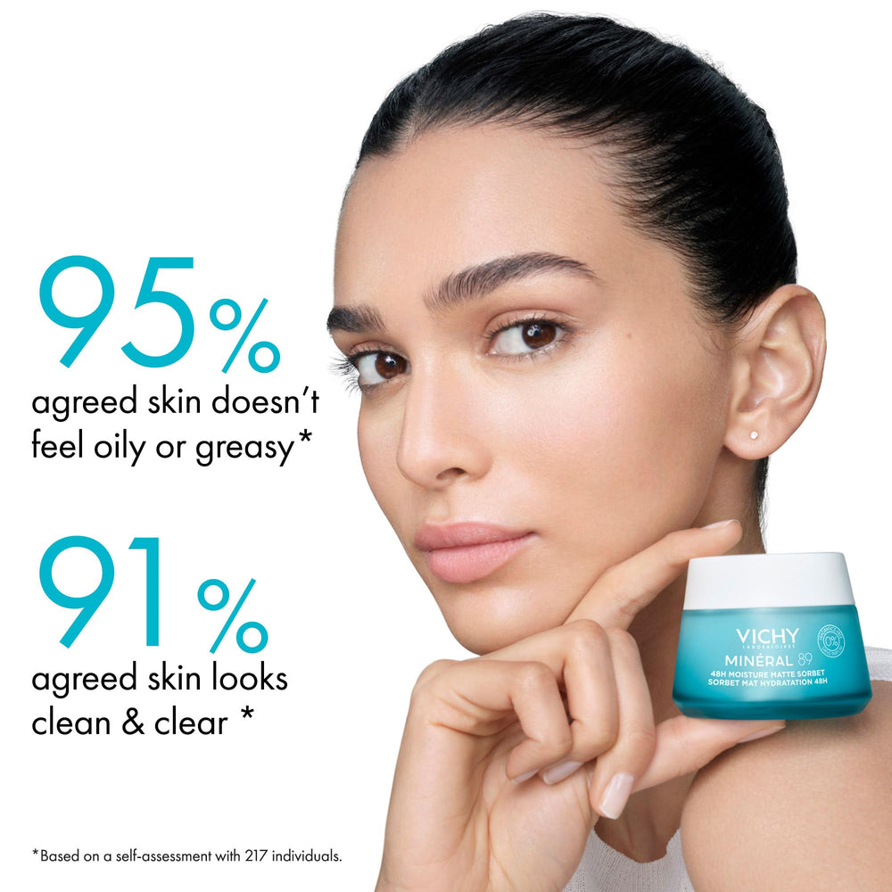 VICHY Minéral 89 pump dispensing gel for precise, non-greasy application