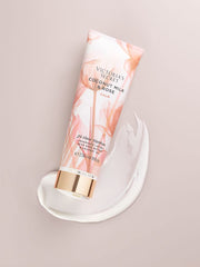 Victoria's Secret lotion texture swirl showing creamy hydration benefit