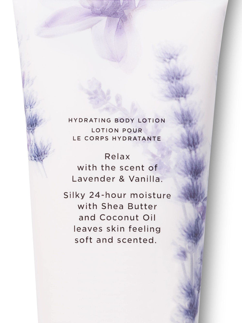 Victoria's Secret close-up of product label highlighting fragrance style and clear branding benefit