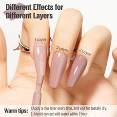 vieafenti application on fingernails, quick dry and salon-look benefit