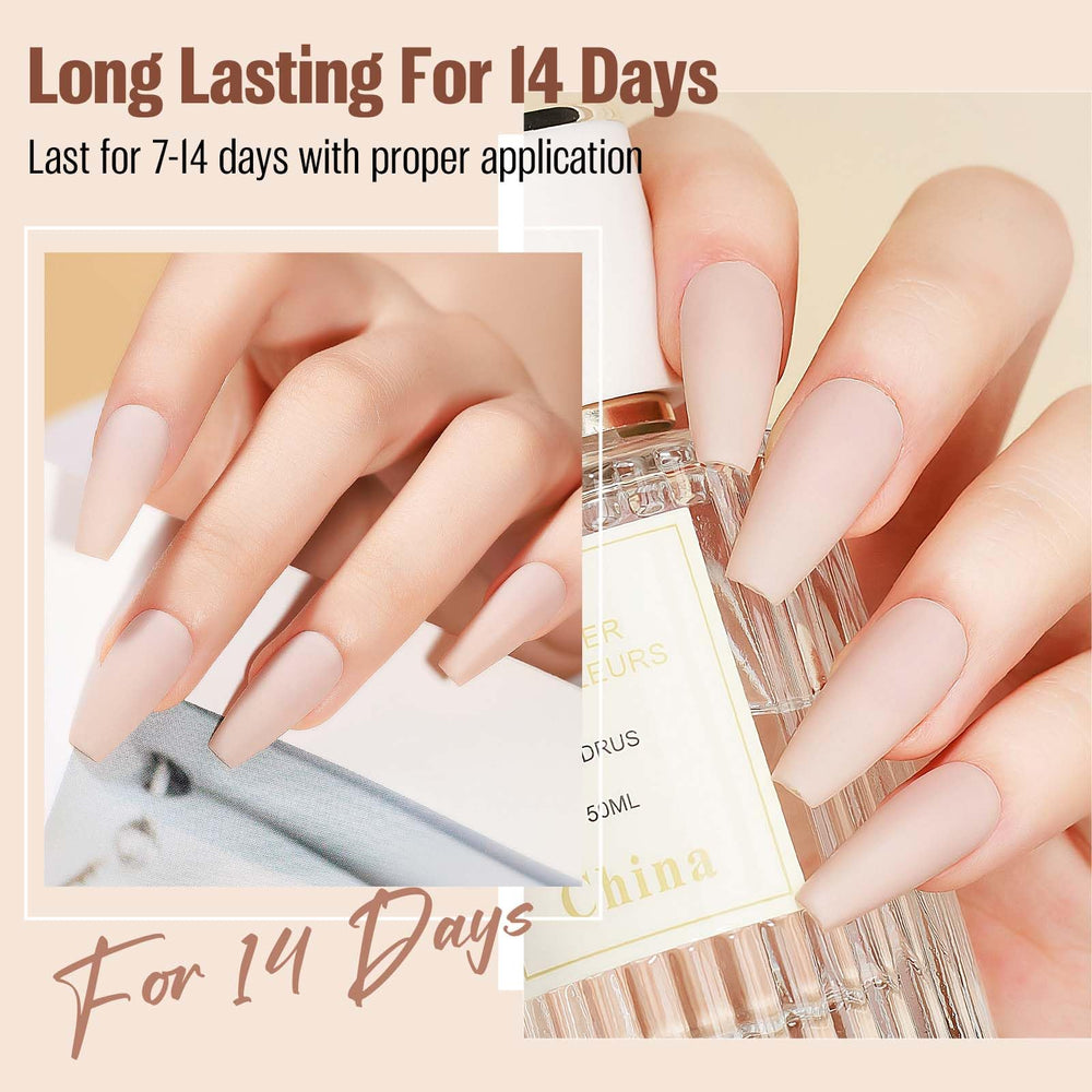 vieafenti brush stroke of matte nude demonstrating smooth coverage and quick-dry benefit
