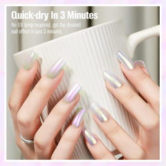 vieafenti bottle angled to highlight iridescent shimmer and reflective glow