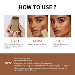 Vienflona close-up finish on skin showing breathable, second-skin natural glow