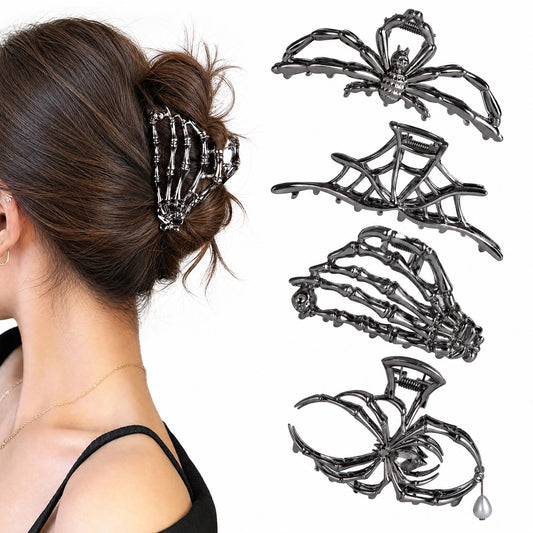 Vigorpace front view of four spider-themed clips showing set variety and grip