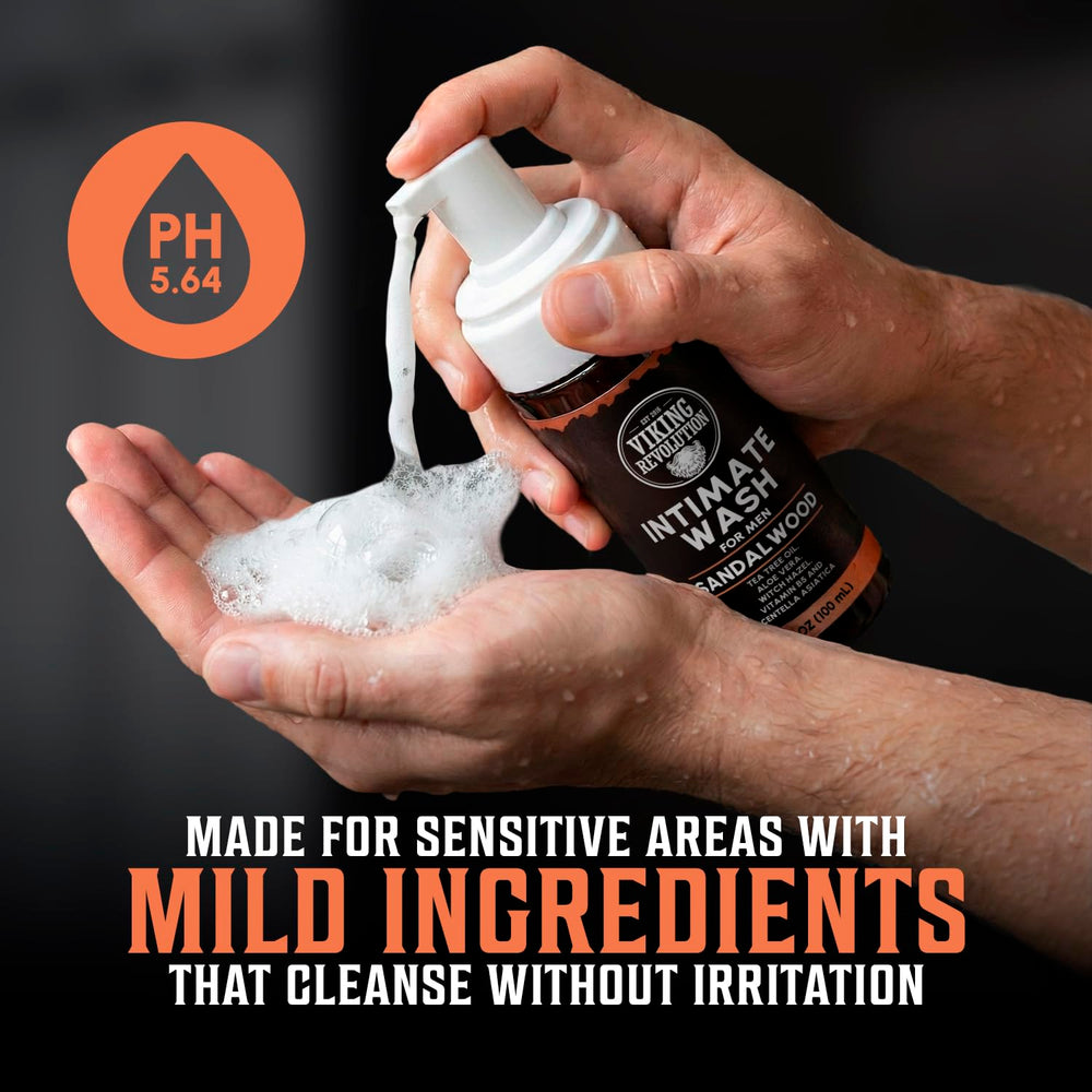 Viking Revolution bottle in hand to show 3.4 fl oz scale and portability benefit
