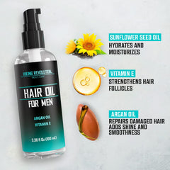 Viking Revolution hair oil pipette application smoothing strands and adding shine