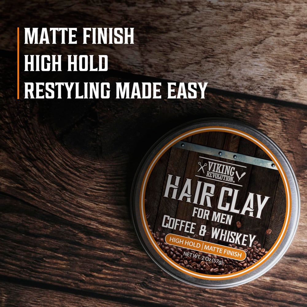 Viking Revolution open jar displaying clay texture for easy styling pickup