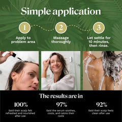 VIMOZA before and after hair strands showing reduced frizz and improved shine