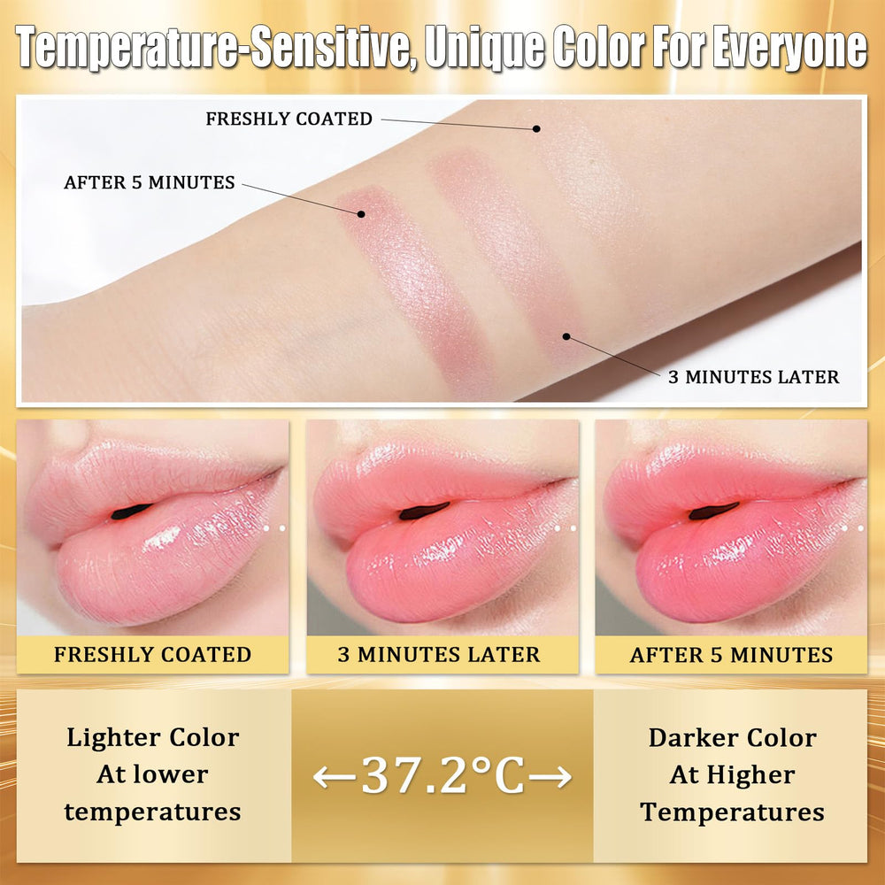 Vingtank swatch on mature lips demonstrating personalized pink and natural look