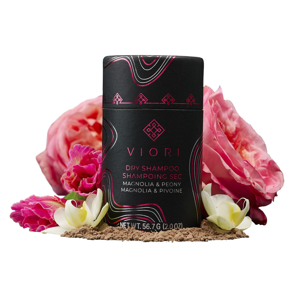 Viori front jar of dry shampoo showing packaging and instant convenience
