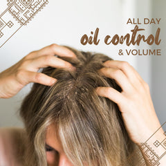 Brushed-out Viori dry shampoo result showing natural volume