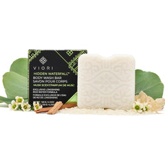 Viori front packaging showing sweet musk soap and eco packaging for gentle cleansing