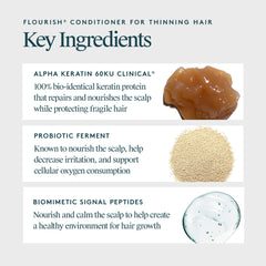 Virtue Flourish creamy conditioner texture demonstrating lightweight slip