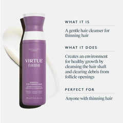VIRTUE label detail highlighting ingredient clarity and benefits