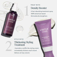 VIRTUE applied to scalp from hand demonstrating easy targeted use