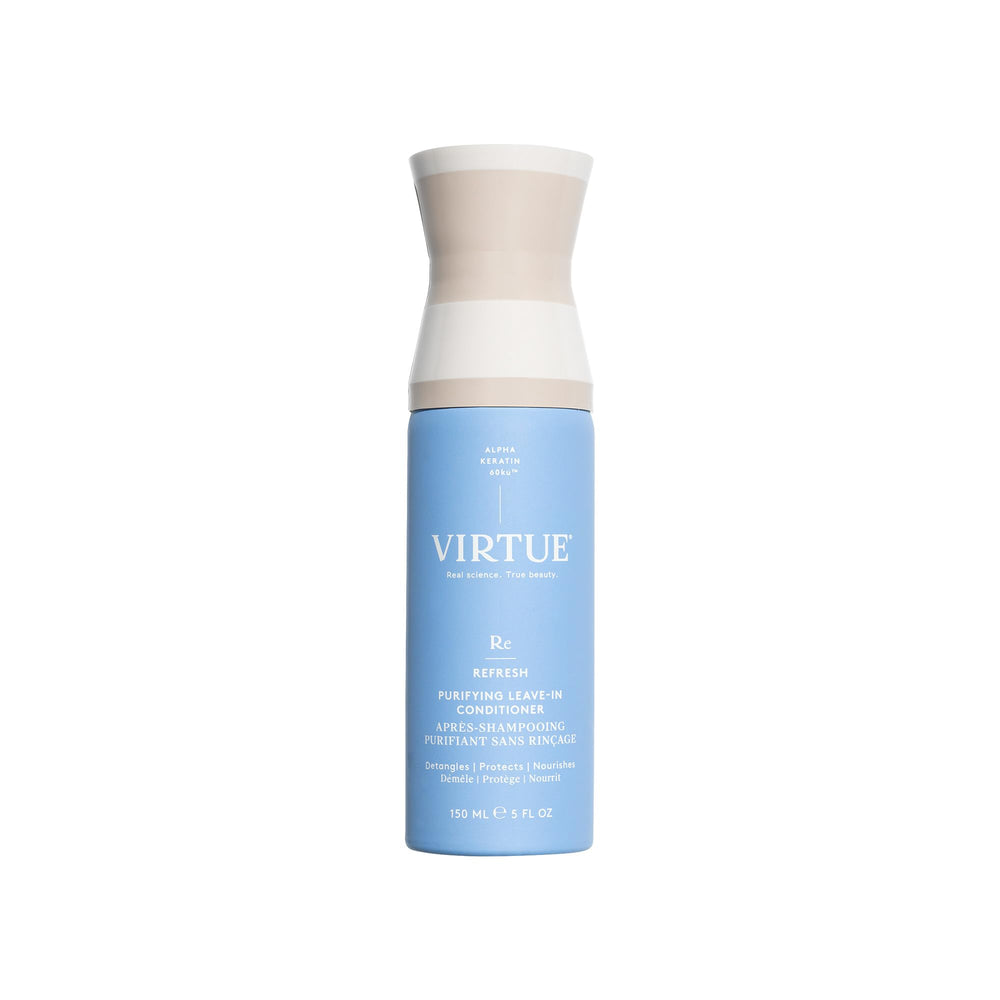 VIRTUE bottle front packaging shows product and benefits clearly