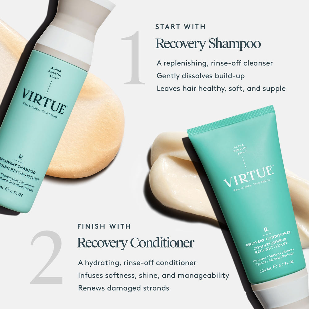 VIRTUE lather on scalp demonstrating gentle cleansing benefit