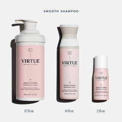 VIRTUE bottle held in hand to show size and travel-friendly benefit