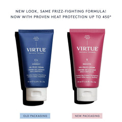 VIRTUE being applied to curly hair for definition and shine