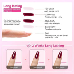 Vishine application in use cured nails showing long-lasting high-gloss finish
