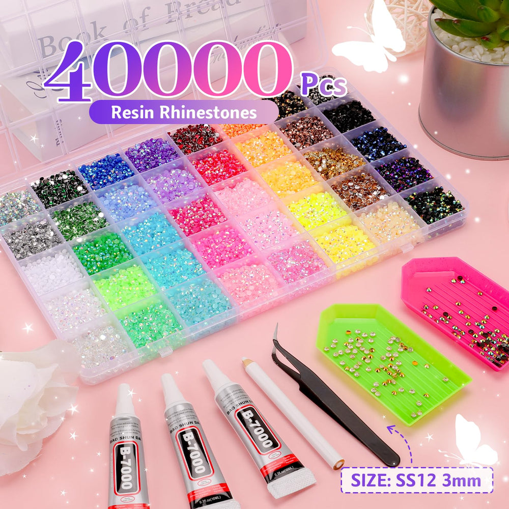 VISRIE close-up of 3mm rhinestone facets and AB coating for intense light reflection