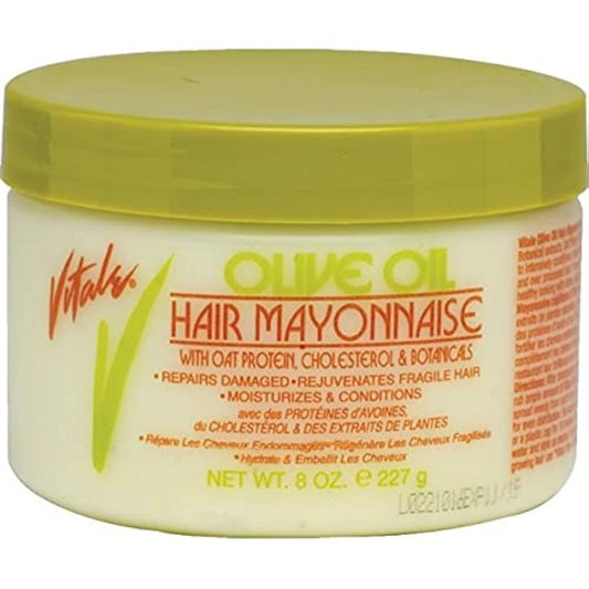 VITALE jar front view showing product and volume, promotes moisturized hair