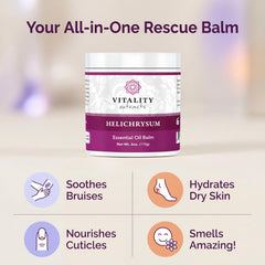 Applying Vitality balm to hand for deep hydration and protection