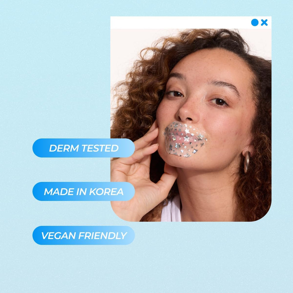 Vitamasques mask applied on lips during demo for instant hydration benefit