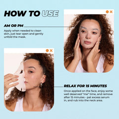 Vitamasques mask being applied from hand demonstrating easy application