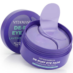 Vitamasques jar front with lavender, calming and cooling under-eye relief